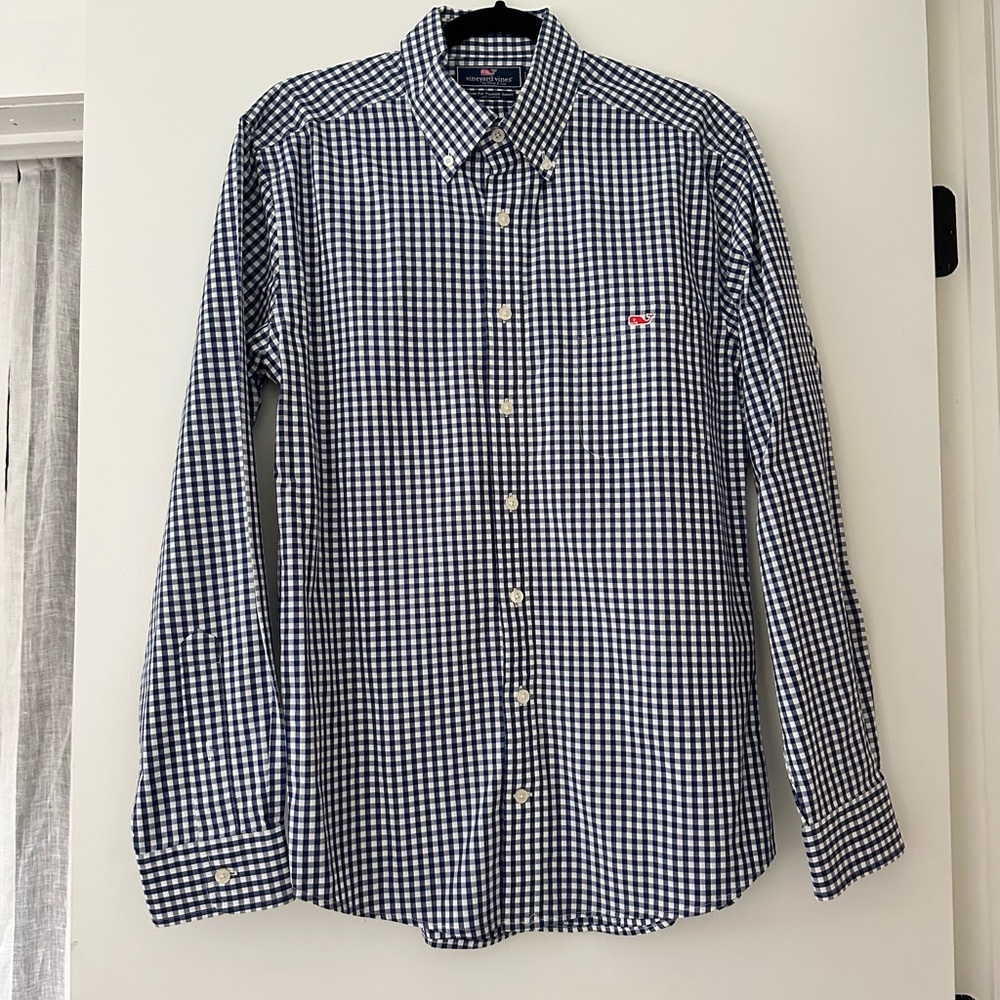 Vineyard Vines Slim Fit Tucker Shirt Men's Blue Checkered Shirt